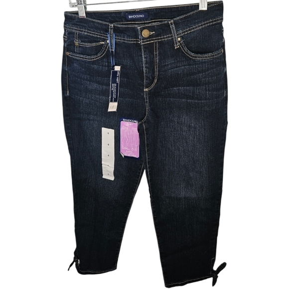 NWT Bandolino Amy Tie Hem Capri Jeans - Picture 1 of 6